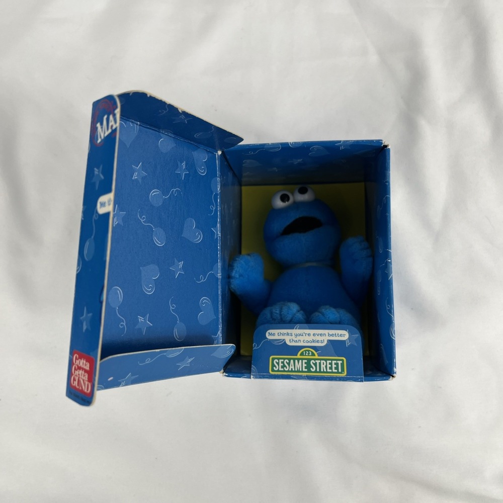 Gund Mini Sesame Street Cookie Monster‎ Stuffed Plush In Mail-able Box New